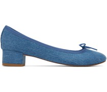 Blue Camille Denim Ballerina Heels