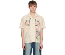 Beige Flower Mushroom Shirt