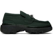 Green Nubuck Creeper Clamp Loafers