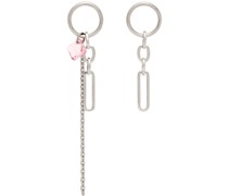 SSENSE Exclusive Silver & Pink Paloma Earrings