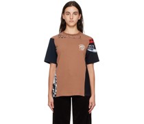 Brown & Black Patchwork T-Shirt