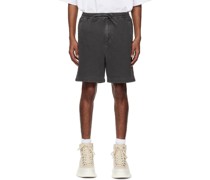 Gray Embroidered Shorts