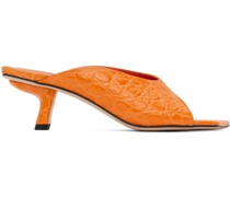 Orange Huston Heeled Sandals