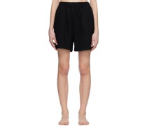 Black Boyfriend Fleece Shorts