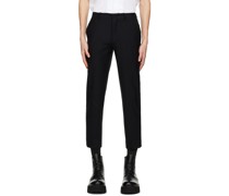 Black Basic Tapered Trousers