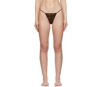 SSENSE Exclusive Brown Butterfly Thong