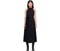Black Trope Apron Maxi Dress
