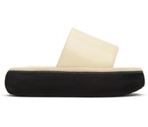 Off-White Boat Padded Platform Slides
