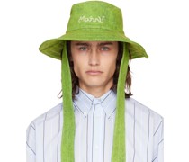 Green Marble Dyed Bleached Bucket Hat