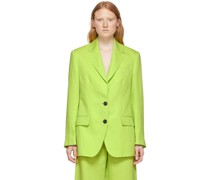 Green Linen Blazer