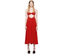 Red Baes Midi Dress