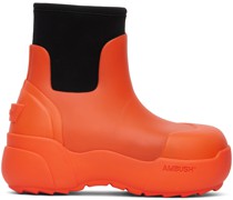 Orange Rubber Boots