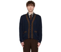 SSENSE Exclusive Navy Virgin Wool Cardigan