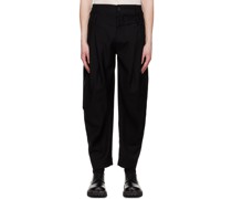 Black Double Waistband Trousers