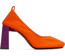 Orange Bonded Jersey Heels