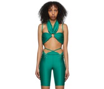 Green Nylon Bikini Top