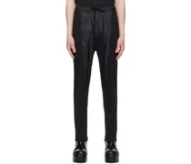 Black Paneled Lounge Pants