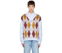 Blue & Red Argyle Cardigan