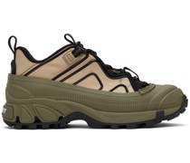 Beige & Khaki Technical Arthur Sneakers