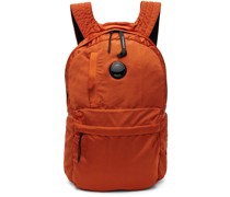 Orange Nylon B Backpack