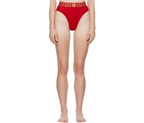 Red Greca Bikini Bottoms