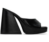 Black Slice Heeled Sandals