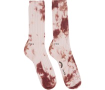 Two-Pack White & Red Socks