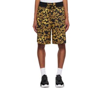 Black & Yellow Printed Shorts