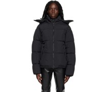 Black Hooded Puffer Jacket