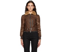 Brown Austin Faux-Leather Jacket