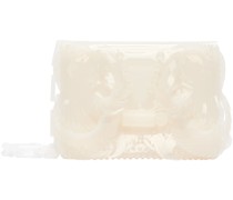 White Mini Sculptural Chain Bag