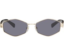 Gold Hexagonal Sunglasses