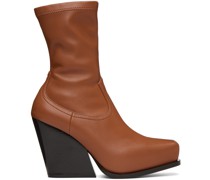 Brown Cowboy Ankle Boots
