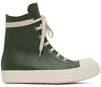 Green Leather High Sneakers