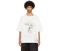 White Dog Print T-Shirt