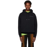 Black Printed Hoodie