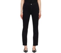 Black 'Le High Straight' Jeans