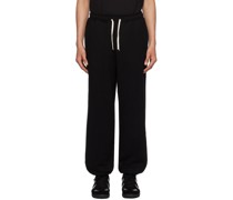 Black Embroidered Sweatpants
