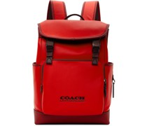 Red League Flap Backpack