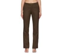 Brown Polyester Trousers