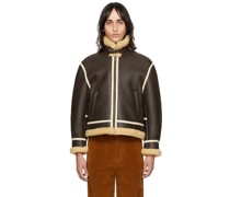 Brown Aviator Leather Jacket