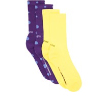Two-Pack Yellow & Purple Socks