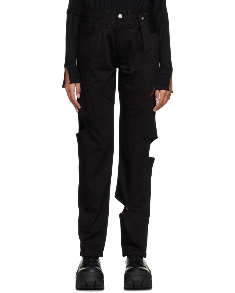 Heliot Emil Damen Black Cutout Jeans