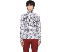 White Crack Pattern Long Sleeve T-Shirt