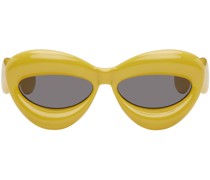 Yellow Inflated Cat-Eye Sunglasses