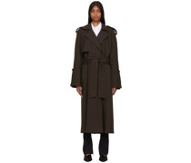 Brown Wool Trench Coat