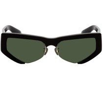 Black Acetate Cat-Eye Sunglasses