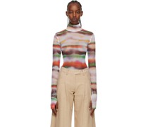 White Tie-Dye Turtleneck
