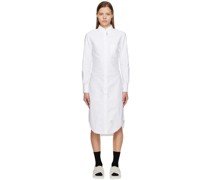 White Classic Oxford Midi Dress