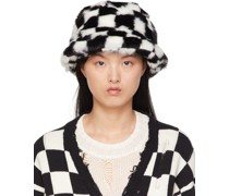 Black & White Faux-Fur Bucket Hat